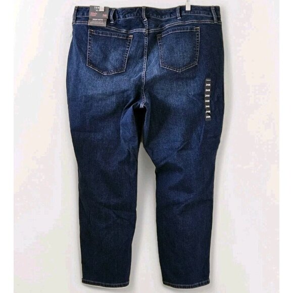 Torrid Jeans Womens 24R Blue Denim Boyfriend Straight Stretch New Western Boho - Picture 2 of 16